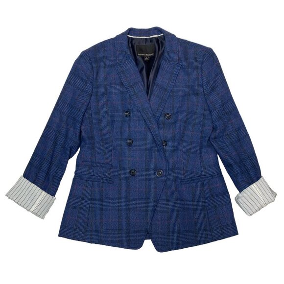 Banana Republic Blue Plaid Blazer - Picture 1 of 6